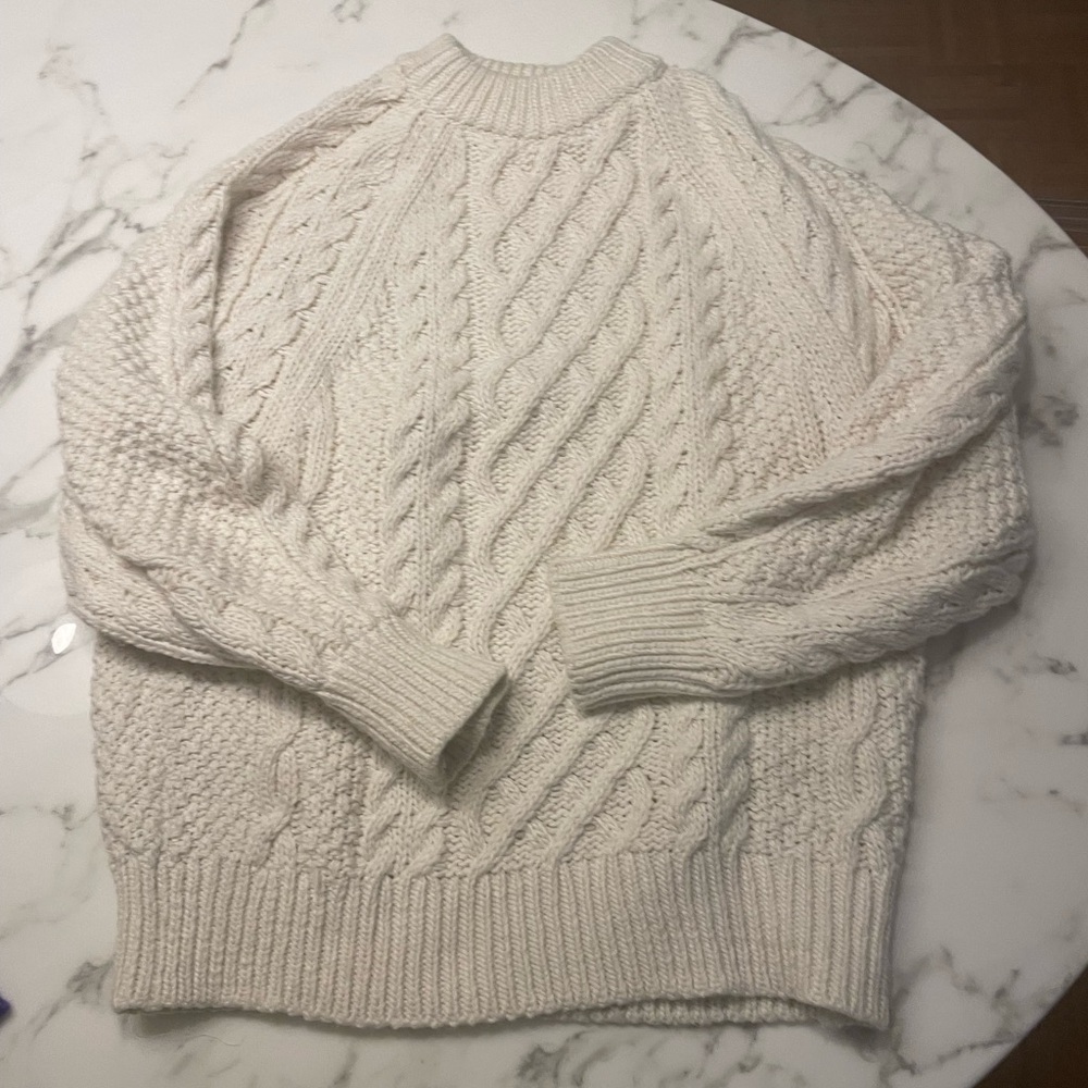 Chunky cream colored sweater